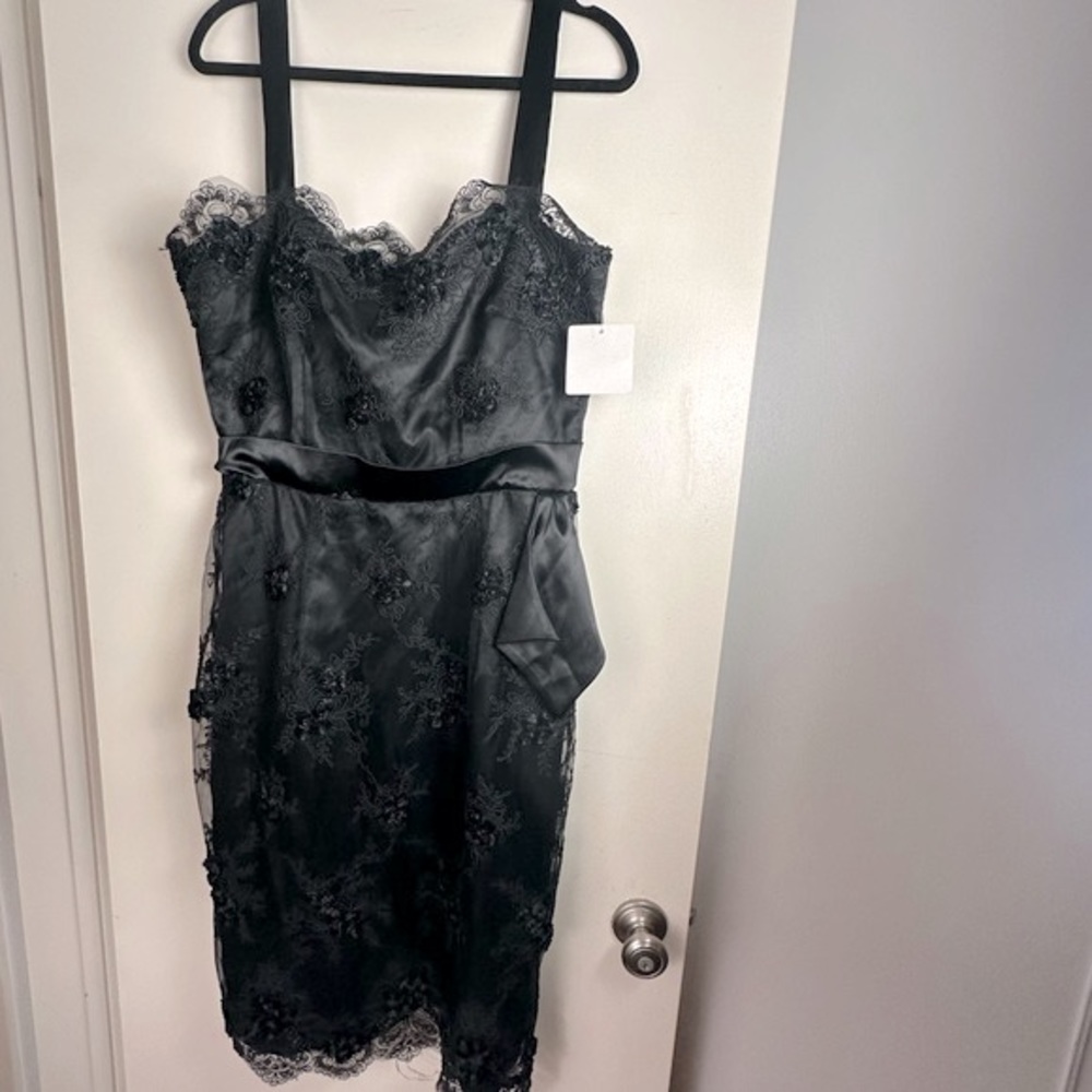 Queen‎ Of Heartz Black Lace Floral Vintage Inspired Pinup Gothic Dress NWT